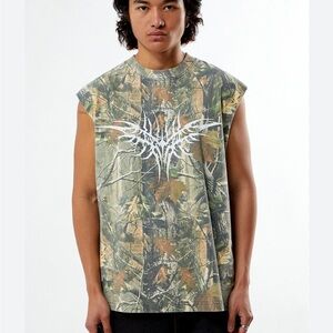 PacSun Green Camouflage Tank Top
